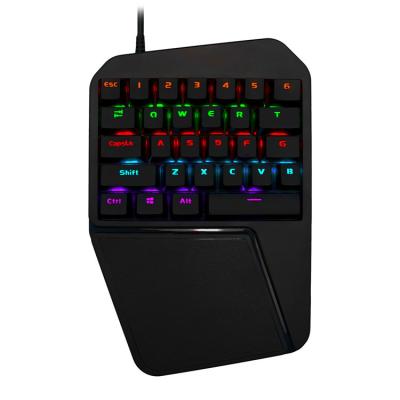 China New Mini Mechanical One Hand Computer Gaming Cable Keyboard For PC OEM Custom Logo One Hand 109 Keyboard for sale