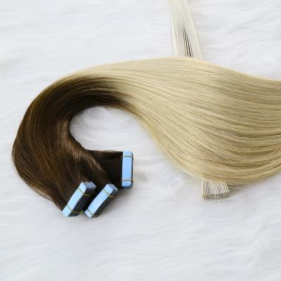 China Wholesale Thick Curly Double Drawn European Seamless Invisible Skin Hair Tape Injection Loop Weft Tape In Human Virgin Hair Extension for sale