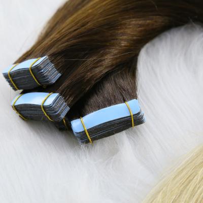 China Premium Hot Sale Cambodian Curly Curly Soft Curly Tape Ins Extensions 100% Raw Hair Tape Ins 40Pieces/100g for sale