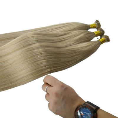 China I-Tip High Quality Curly Double Hand Drawn Extensions Hair Loop Hair Weft Extension for sale