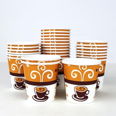 China Biodegradable Eco Friendly Single Wall Coffee Hot Drinking 3oz Paper Cup In Stock for sale