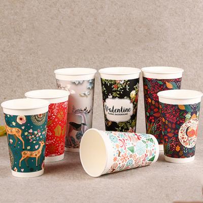 China Factory Customized Eco Friendly Disposable Logo Drink Coffee Single Wall Hot Paper Cup for sale