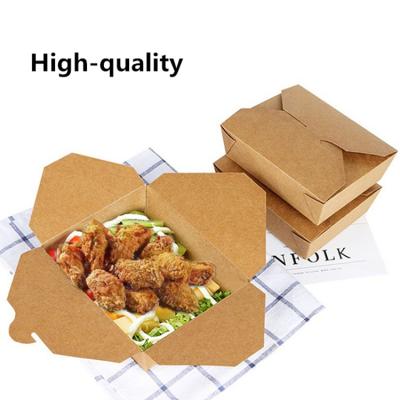 China Disposable Meal Storage Disposable Food Fried Chicken Fries Salad Packaging Paper Box for sale