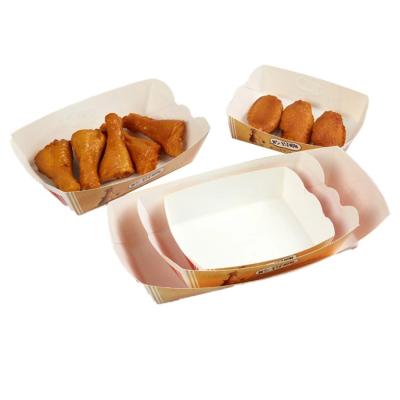 China Disposable Fast Food Grade Kraft Paper Packing Lunch Box Disposable Takeaway Paper for sale