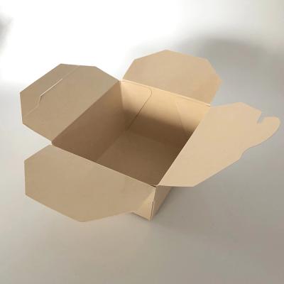 China Customized Size Eco-Friendly Disposable Paper Lunch Packaging Paper Disposable Food Takeout Box for sale