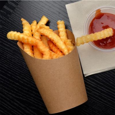 China Food Packaging Disposable Takeout Cup Container French Fries Fish Chips Paper Box for sale