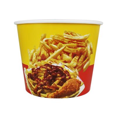 China Eco Friendly Disposable Custom Printed Deli Fried Chicken Paper Bucket For Food Packaging for sale