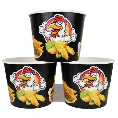 China Eco Friendly Disposable Custom Fried Chicken Paper Printed Bucket For Caterer for sale