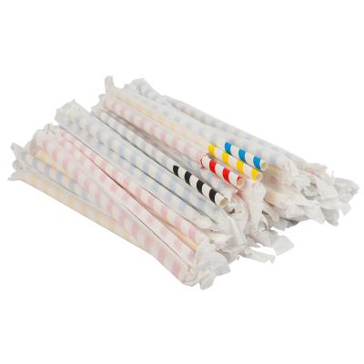 China Minimalist Individually Wrapped Paper Straws forHalloween Simply Graduation Party, Drink Soda Cafe Coffee Cocktail Restaurant for sale