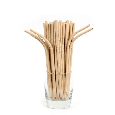 China Disposable Biodegradable Bamboo Cocktail Drinking Straws Fiber Drink Paper Straw Eco - Friendly for sale