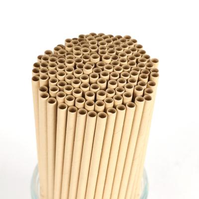 China New Disposable Material Bamboo Paper Pulp Straw Safe Disposable Drinking Straws For Juices for sale