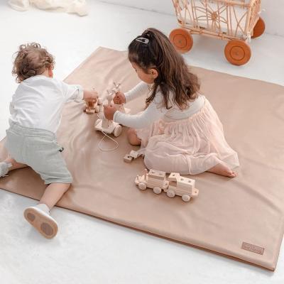 China Baby Crawling Mat Waterproof and Durable Protective Soft Foam Toy Vegan Leather Padded Baby Play Mat Educational Double Sided Design for sale