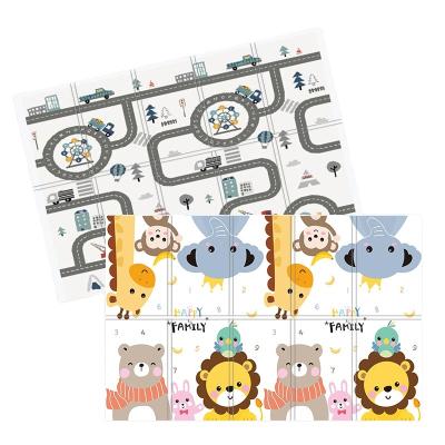 China New Double-Sided Printing Eco-Friendly Design Baby Crawling Pad XPE Folding Foam Non-Toxic Non-Toxic Crawling Mat for sale