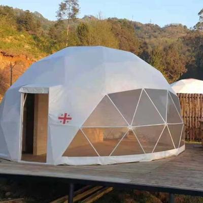 China high quality stansparent geodesic dome tent PVC-coated polyester PVC fire protection small dome tent for sale