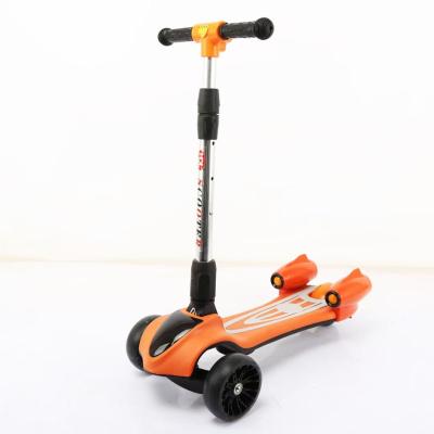 China New Design Child Approved 3 PU Wheels Push Tail Kick Scooter For Kids for sale