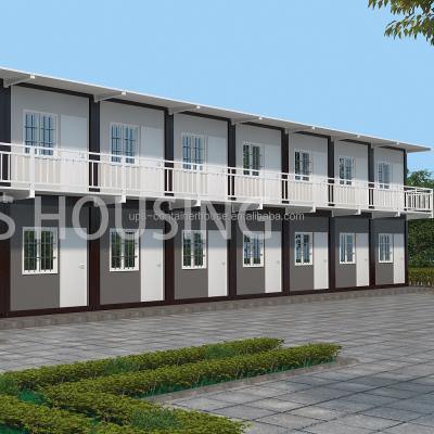 China Modern In Stock Large Modular Portable Building House Prefab Flat Pack Worker Dorm Room Mobile Container Work House for sale