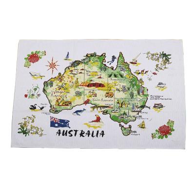 China Custom Compressed Printing Wholesale Hot Sale 100% Cotton Kitchen Tea Towel for sale