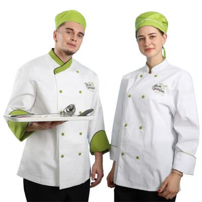 China Restaurant Cook Kitchen Hot Sale Twill Fabric Kitchen Restaurant Uniform Chef Suit For Catering Staff for sale