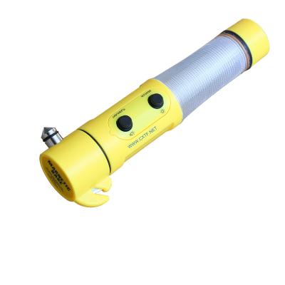 China Classic 4 in 1 multifunction beacon car emergency safety hammer led flashlight with belt knife for sale