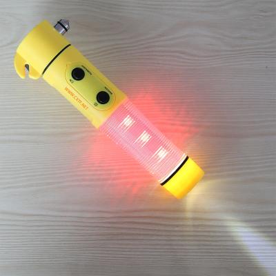 China New Product Durable Wholesale Outdoor Survival Safety Hammer Rechargeable Solar Led Flashlight for sale