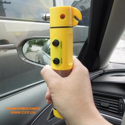 China Simple Innovative Car Tool Kit Rechargeable Safety Hammer Waterproof Led Flashlight for sale