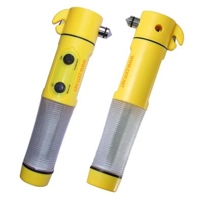 China Emergency 4 in 1 Car Emergency Safety Hammer Led Flashlight Torch for sale