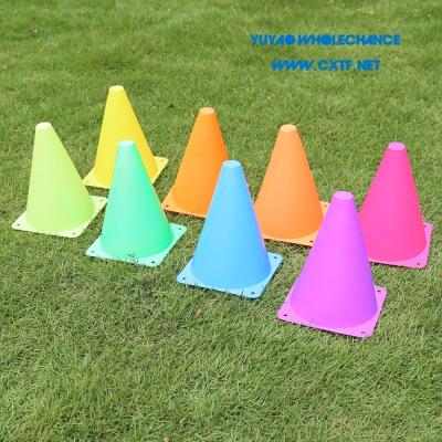 China Football / Basket Ball Soft 7 Inch PE Material Witch Hat Shape Marker Football (Polyethylene) Conical Sports Forming Cones for sale