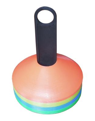 China 2 Inch Soft PE Material Football Sports Agility Training Football Flat Disc Cones for sale