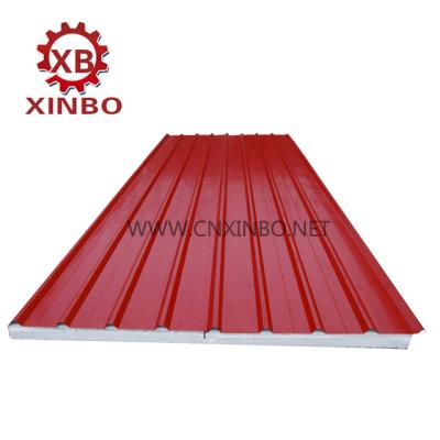 China WALL Roof EPS Sandwich Panel Making Machine / Staple Polyurethane Roof EPS Foam Sandwich Panel Making Machine for sale