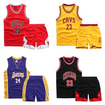 China Casual Kids Children's Basketball Suits Custom Apparel Manufacturers Custom Logo Sports and Leisure Boys Suits 2-14 Years Old for sale