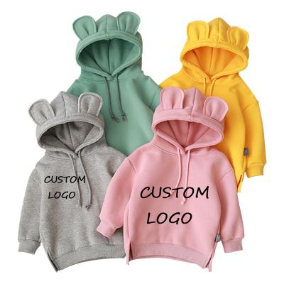 China Children's hoodie solid color cute high quality casual sweatshirt anti-shrink 2022 new spring baby hoodie custom clothing manufacturers for sale