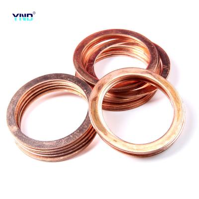 China Copper gasket copper sealing special non-standard brass gasket manufacturer direct sales for sale