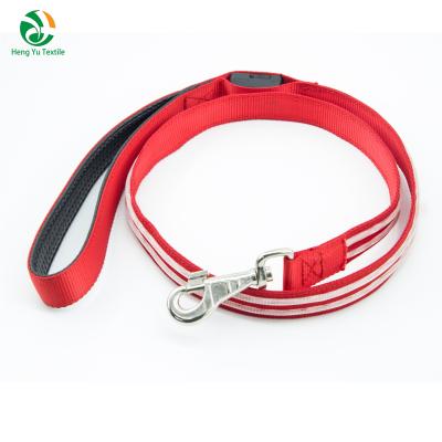 China 2022Factory Wholesale-Super Strong Polyester Strap USB Flashing Light Rechargeable Dog Leash for sale