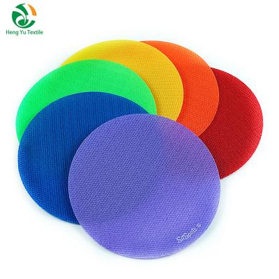 China Viable Customized Nylon Soft Stitches Logo / Size Hook And Loop Circle Marker for sale