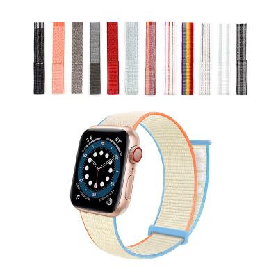 China 2021 Hot Sale Fashionable Nylon Soft Colored Buckle Watch Replaceable Wristband Watch Band for sale