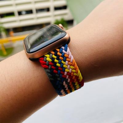 China Whole logo custom fashion fabric factory sale replaceable strap for apple watch for sale