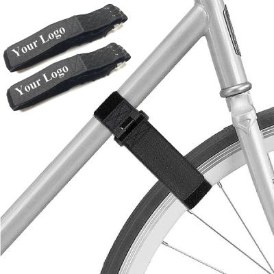 China Factory Customized Non-slip Rubber Bicyle Hook And Loop Bicycle Wheel Strap for sale