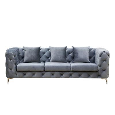 China (Other)Modern Design Chesterfield Velvet Sofa Fabric Sofa Furniture Set Adjustable Luxury Living Room Sofa for sale