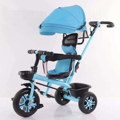 China Ride On Toy Baby Tricycle 4 In 1 Tricycle For Kids Baby Tricycle 2022 Seat With Backrest for sale