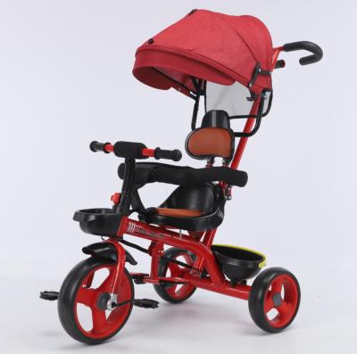 China ride on toy price wholesale cheap stroller 4 in 1 push tricycle kids bike/kids tricycles/baby tricycle for sale