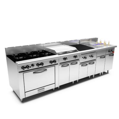 China Full Series Restaurant Kitchen Equipment America Gas Range Commercial Gas Stove Restaurant Modular Commercial Kitchen Equipment for sale