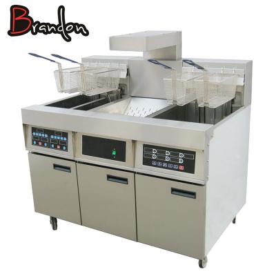 China Luxurious and Fashion Kitchen Project Restaurant and Hotel Equipment Machines Combination Products with Deep Fryer and Chip Dump for sale