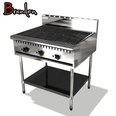 China Easily Assembled Portable Restaurant Equipment Kitchen Fast Food Cast Iron BBQ Gas Grill for sale