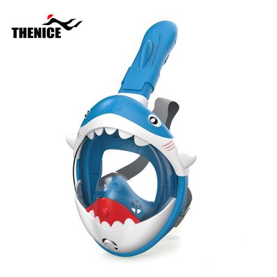 China 180 Degree Snorkel Foldable Panoramic Viewing Swimming Mask Set Full Face Mask Amazon For Kids Children for sale