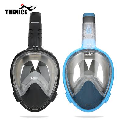 China 180 Full Face 2019 Anti Fog Silicone Full Face Mask Easy To Breathe Diving Gear Snorkeling Mask for sale