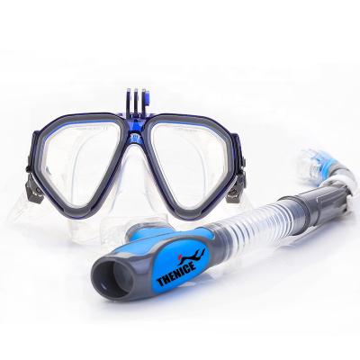 China Thenice Freediving Equipment Low Volume Waterproof Cheap Mask, Swim Freediving Anti-Fog Goggles Set Diving Glass for sale