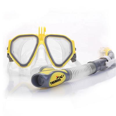 China 180 THENICE Wide Sight Adult Funny Swimming Glass Snorkel Set Freediving Equipment Diving Goggles for sale