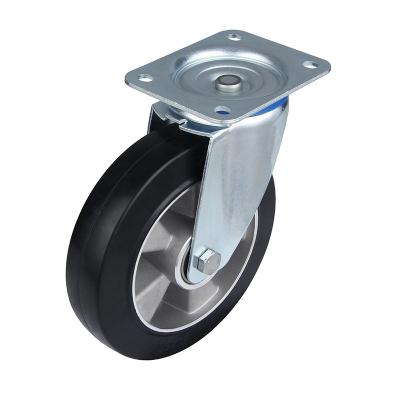 China Manufacturer Wholesale PIVOT Elastic Black 125 Mm Swivel 5 Inch Forklift Caster Wheels for sale