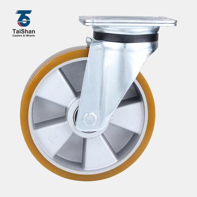 China PIVOT Taishan Factory Metal Duty Best Heavy Duty 10 Inch Swivel Polyurethane Caster Wheels for sale