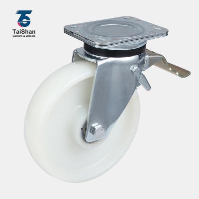 China PIVOT Taishan Low Cage Trolley Heavy Duty Polyamide Front Locking Castor Wheel for sale